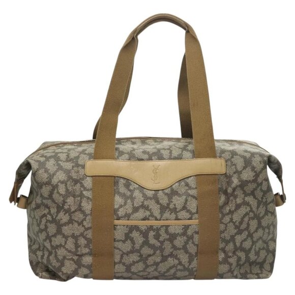 SAINT LAURENT Boston Bag PVC Canvas Gray - Picture 1 of 15